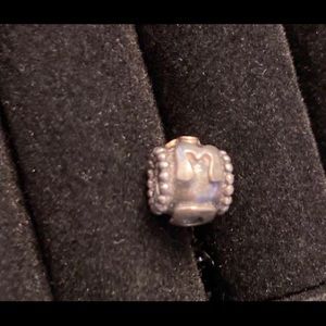 Pandora MOM Charm Sterling With Pink Crystals